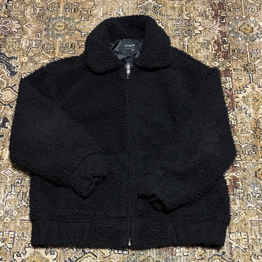 Cotton On Black Sherpa Jacket